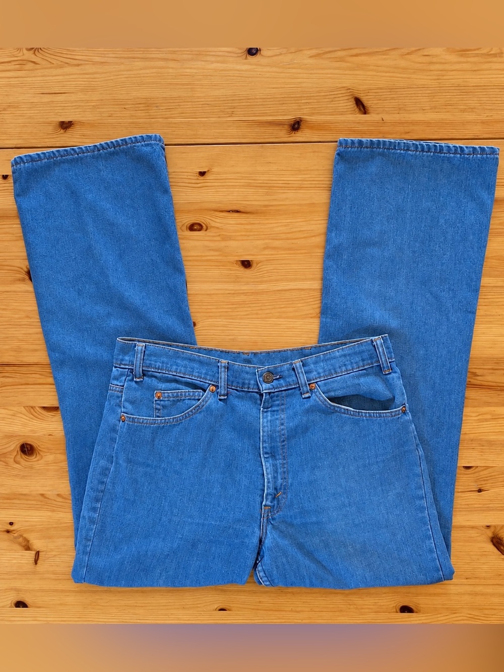 1970s Levi’s 517 Orange Tab Saddleman Bootcut Jeans Made in USA Size 34x32